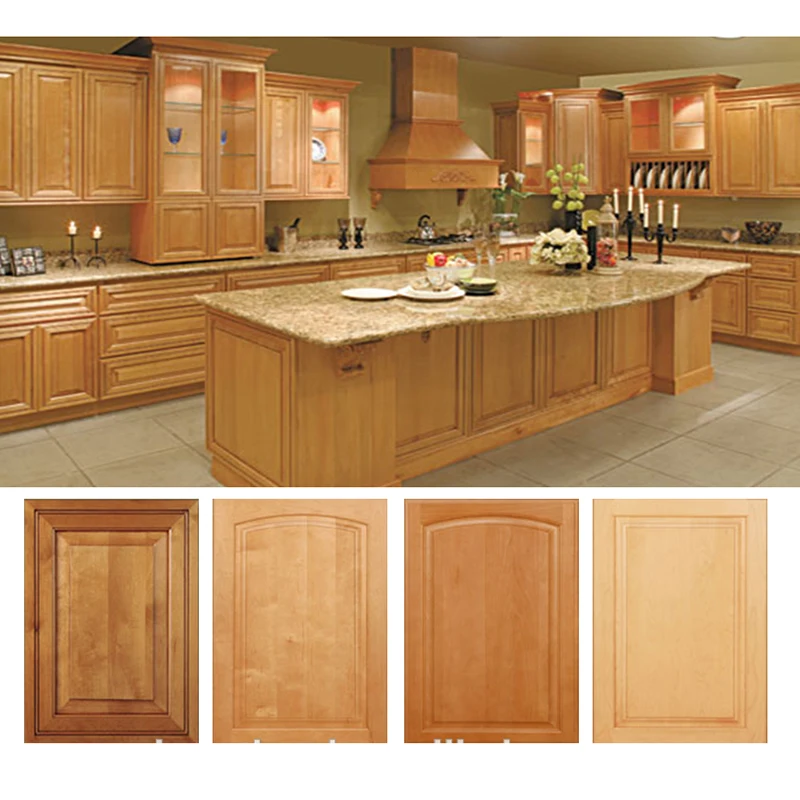 American Style Kitchen Storage Cupboard Cabinet  Prefab Storage Solid Wood Kitchen Cabinet Factory Custom Made