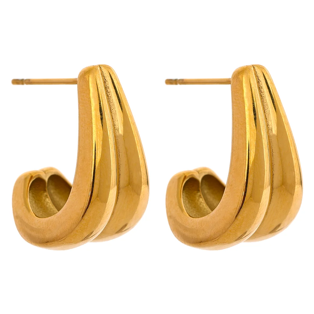 

JINYOU 286 Vintage Waterproof Fashion Gold Silver Stainless Steel High Quality Earrings Jewelry Pendientes De Acero Inoxidable