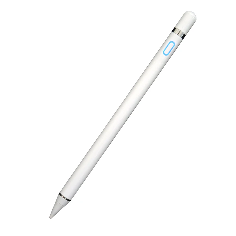 

USA hot sell new fashion customized white colour metal active stylus pen for touch screen for tablet PC, White/black