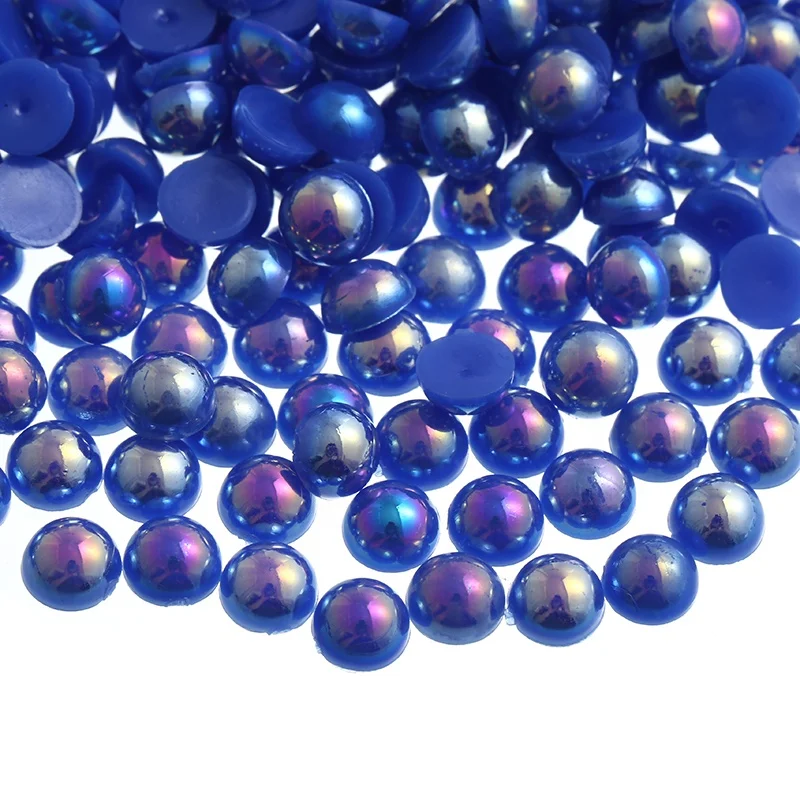 

Wholesale High Quality 2mm 3mm 4mm 5mm 6mm AB Flat Back Pearls ABS Half Round Pearl Bead For Shoes Craft, 25 ab color