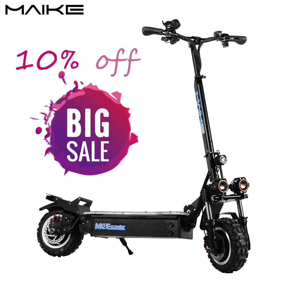 

Maike MK8 11 inch off road high speed 5000W powerful electric scooter adult with seat trottinette electrique, Black