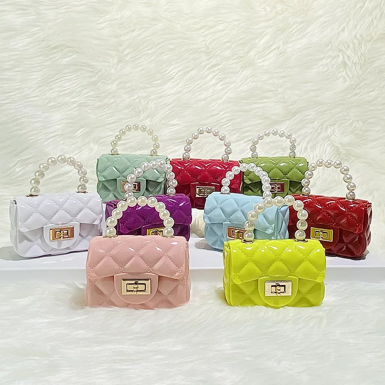 

2021 Luxury Colorful Pvc Red Crossbody Ladies Small Mini Women Handbags Shoulder Kid Jelly Coin Purses And Bags Jelly Bag Purse, Customized color