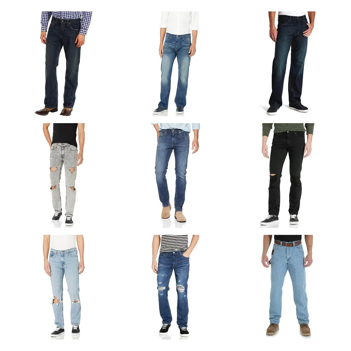 

2021High Quality Wholesale Man Cotton Straight Classic Jeans Male Denim Pants New Design Man Casual Trousers