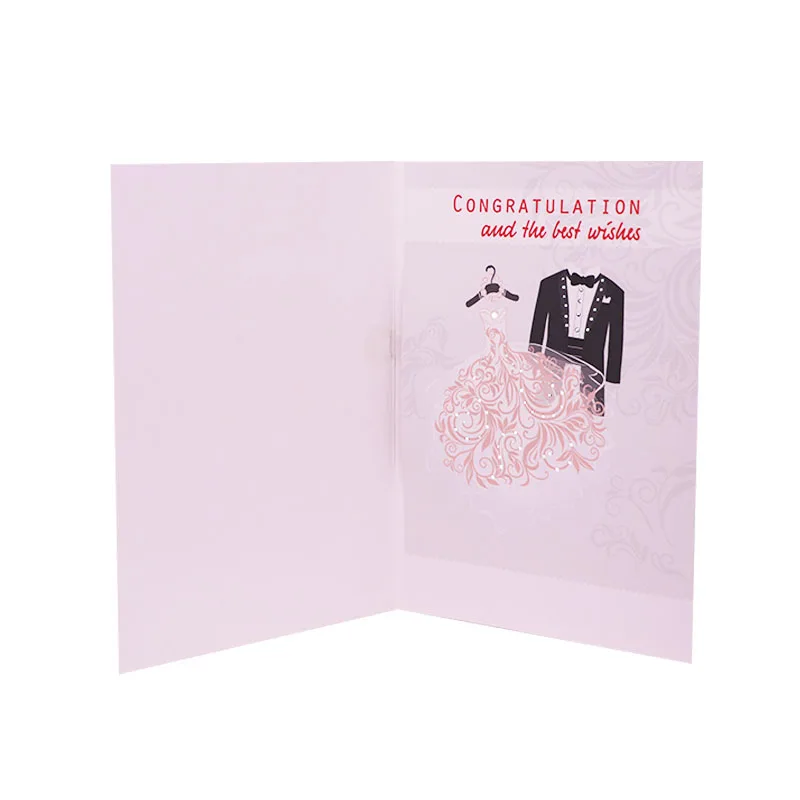 custom designs music wedding invitation cards with fiber optic led lights