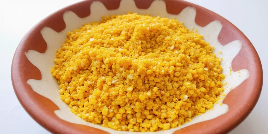 Corn being boiled with vibrant spices in a pot