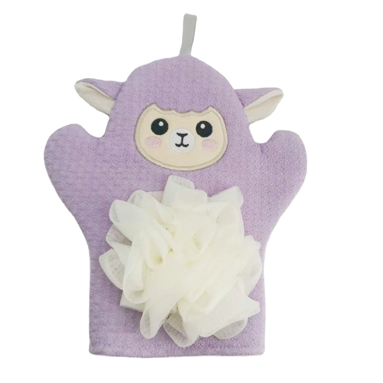 

New design Double-sided use Sustainable bath gloves exfoliating mitt for kids