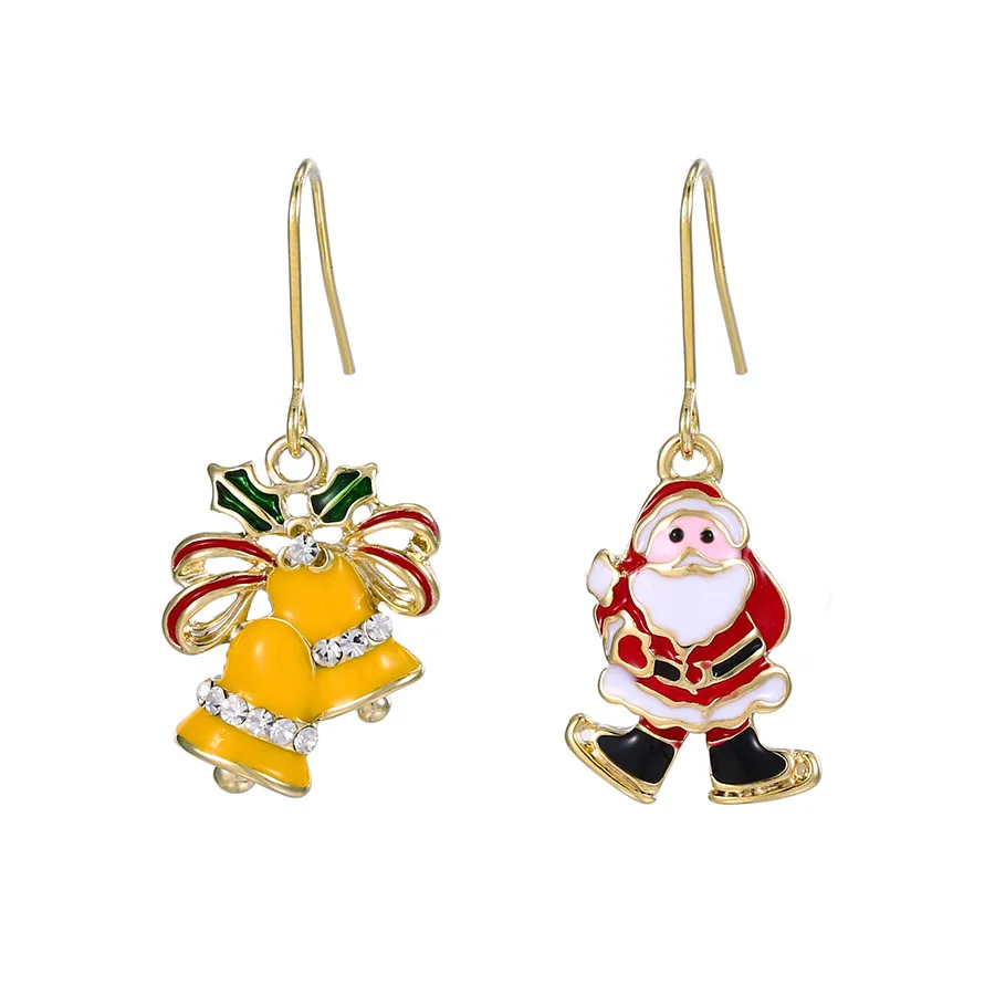 

YMearring-352 xuping jewelry Classic design simple and cute Santa Claus Christmas tree 14K gold-plated earrings