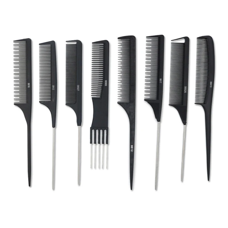 

Black Straight Hair Comb Home & Salon Hair Styling Hairdressing Comb Set For Barber Professional Hair Cutting Comb