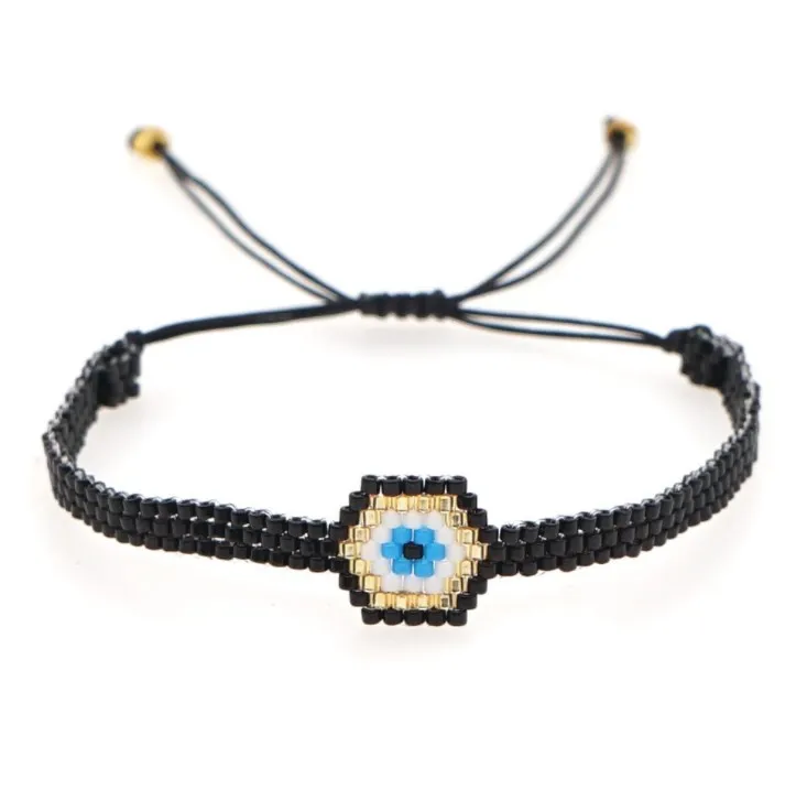 

High quality hot seller tiger eye pattern miyuki beaded bracelet