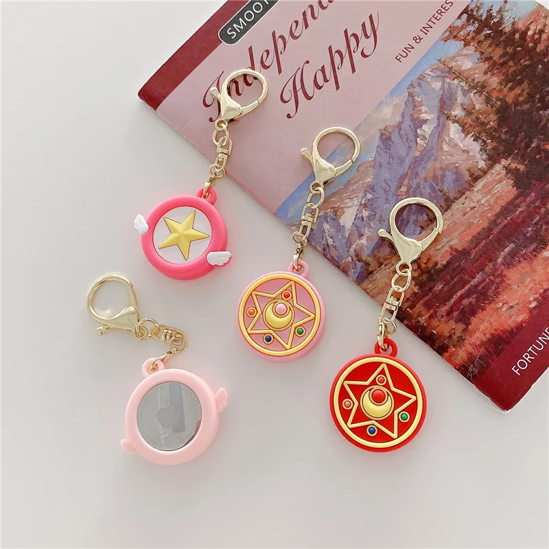 

Free Shipping Silicone Case for Airtag Tracker GPS Cover Cartoon Cardcaptor Sakura Keychain Key ring