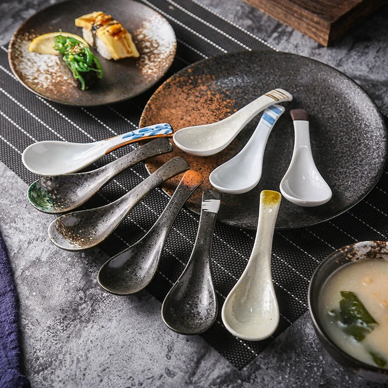 

Wholesale Ceramic Home Hotel Restaurant Use Good Quality Ramen Rice Soup Spoon