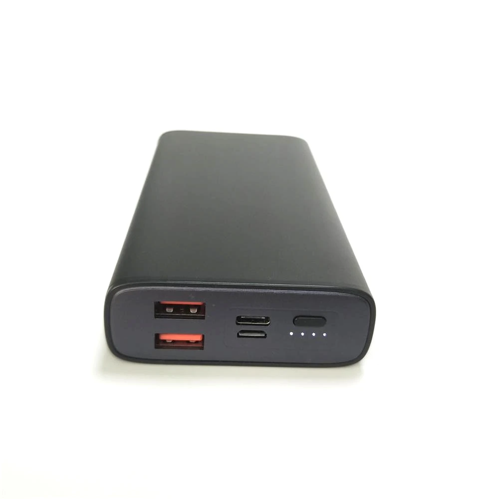 

Portable Compact 20000mAh Fast Charger Mobile Flat Power Bank PD 18W USB-C Power Banks with QC3.0, Black