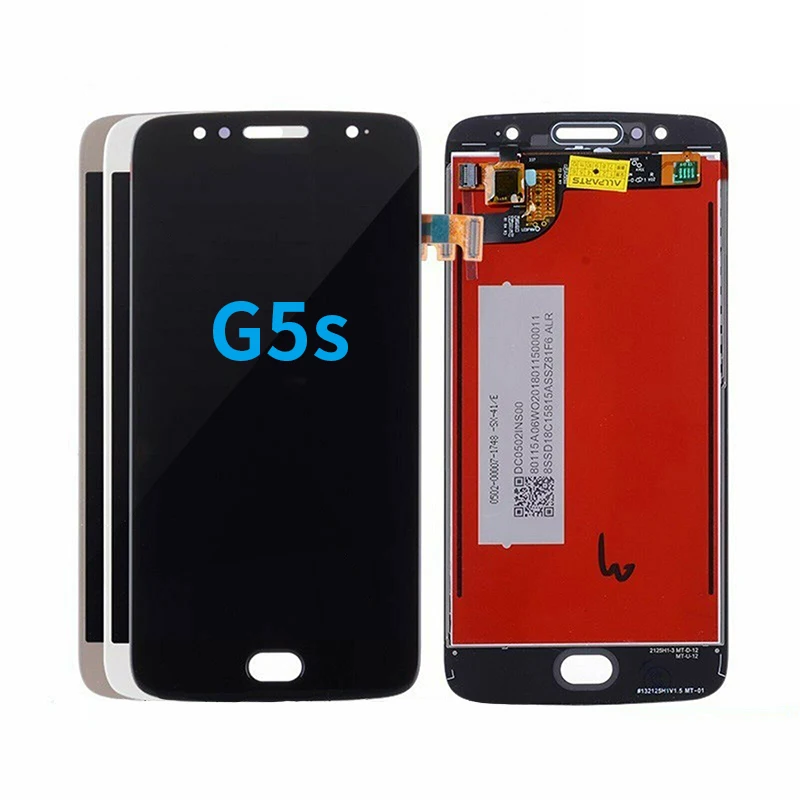 

For Motorola Moto G5S XT1792 XT1793 XT1794 LCD Display Touch Screen Digitizer Touch Glass Assembly Replacement, Black gold