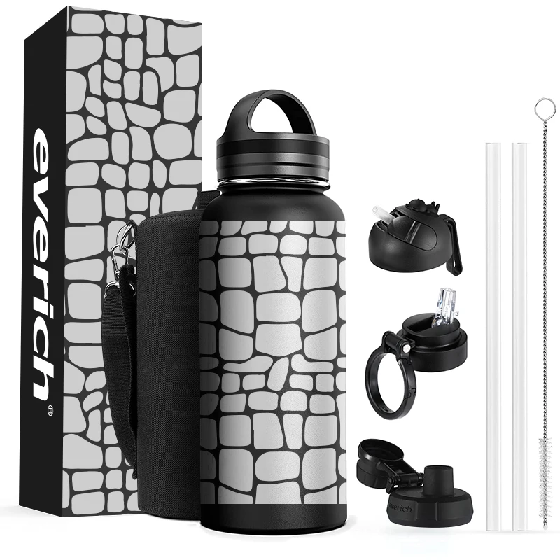 

Hot selling in Amazon new design of Everich stainless steel double wall insulated water bottle sport water bottle, Customized color