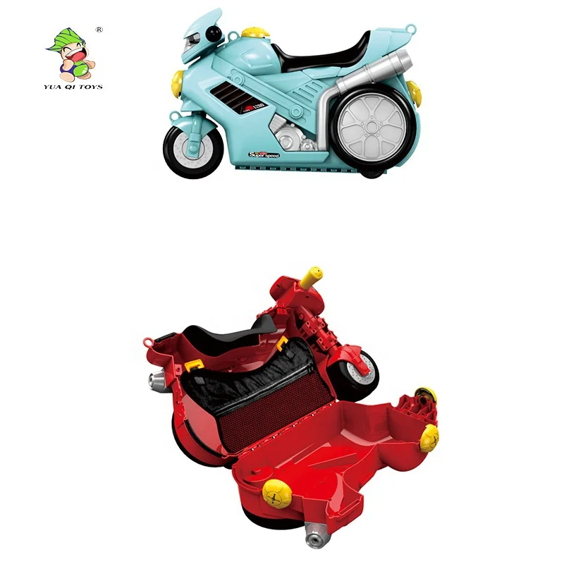 

Children's motorcycle ride on car plastic suitcase toys