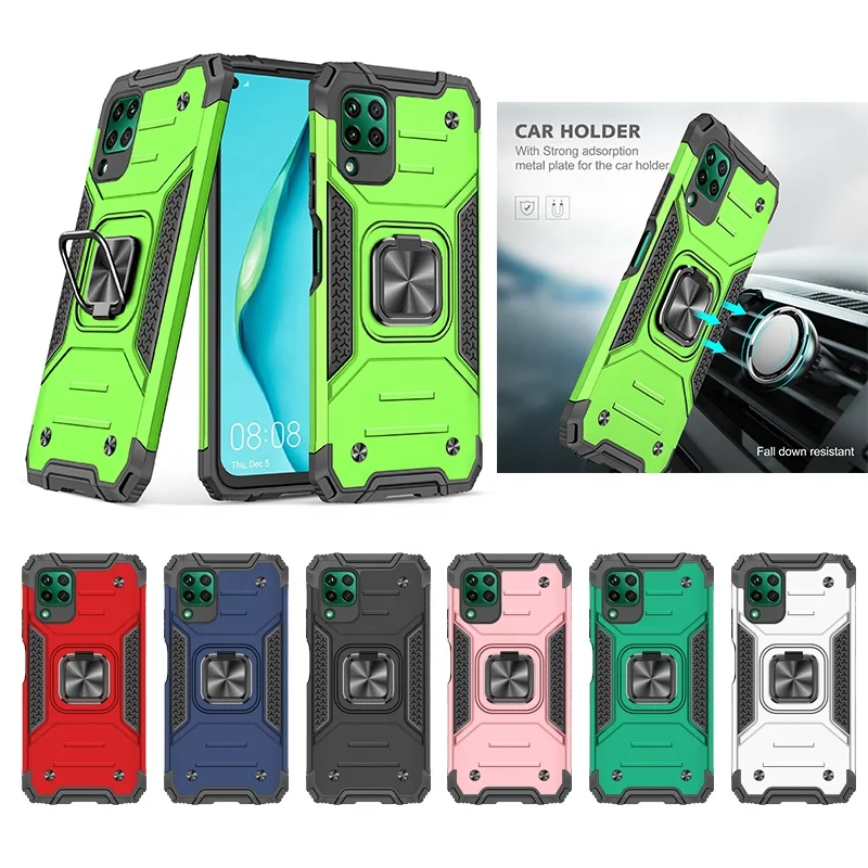 

Ring Stand Case Hot Selling Mobile Back Cover Shockproof TPU PC Cell Phone Case for Huawei P40 Lite/Nova 6Se/Nova 7i, Multiple colors