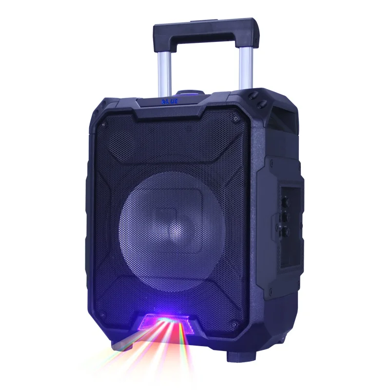 Tripod Stand Trolley Speaker With Usb Sd Card Bluetooth Colorful Light