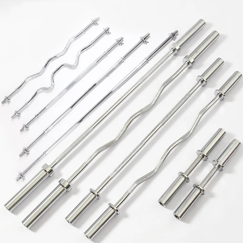 

Gym curl bar pull up bar chrome surface Barbell Bar Curl