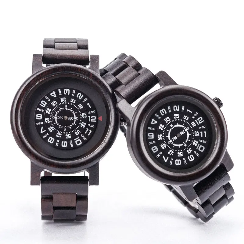 

Top Brand Luxury DODO DEER custom logo couple watches quartz wood watch for Lovers