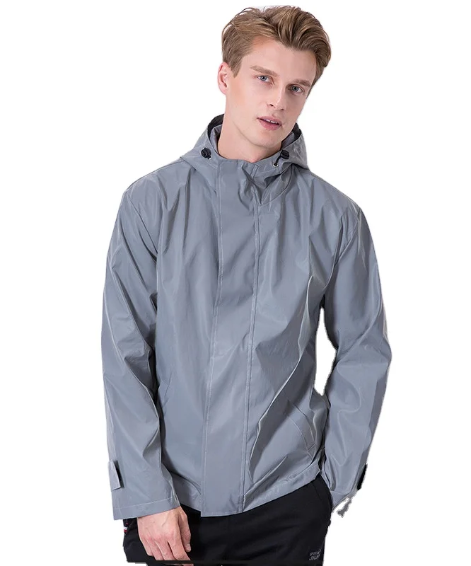 

2021 Men Fashion Casual Solid Color Windproof Plus Size Hoodies Jacket With Zipper, Customized colors