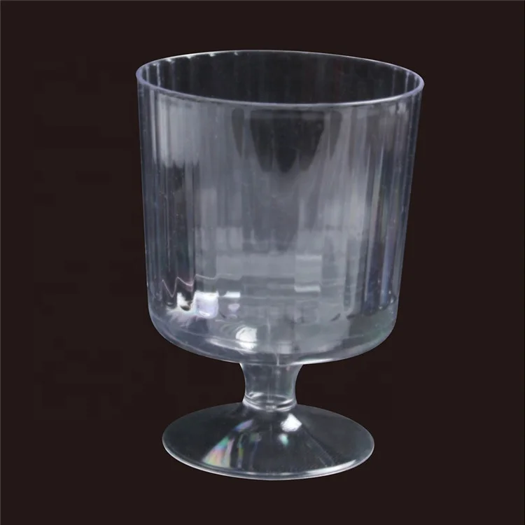 

New Products 2021 Unique Arrivals Plastic Wine Glass Clear 7Oz Party Reusable Plastic Drinking Glass, White