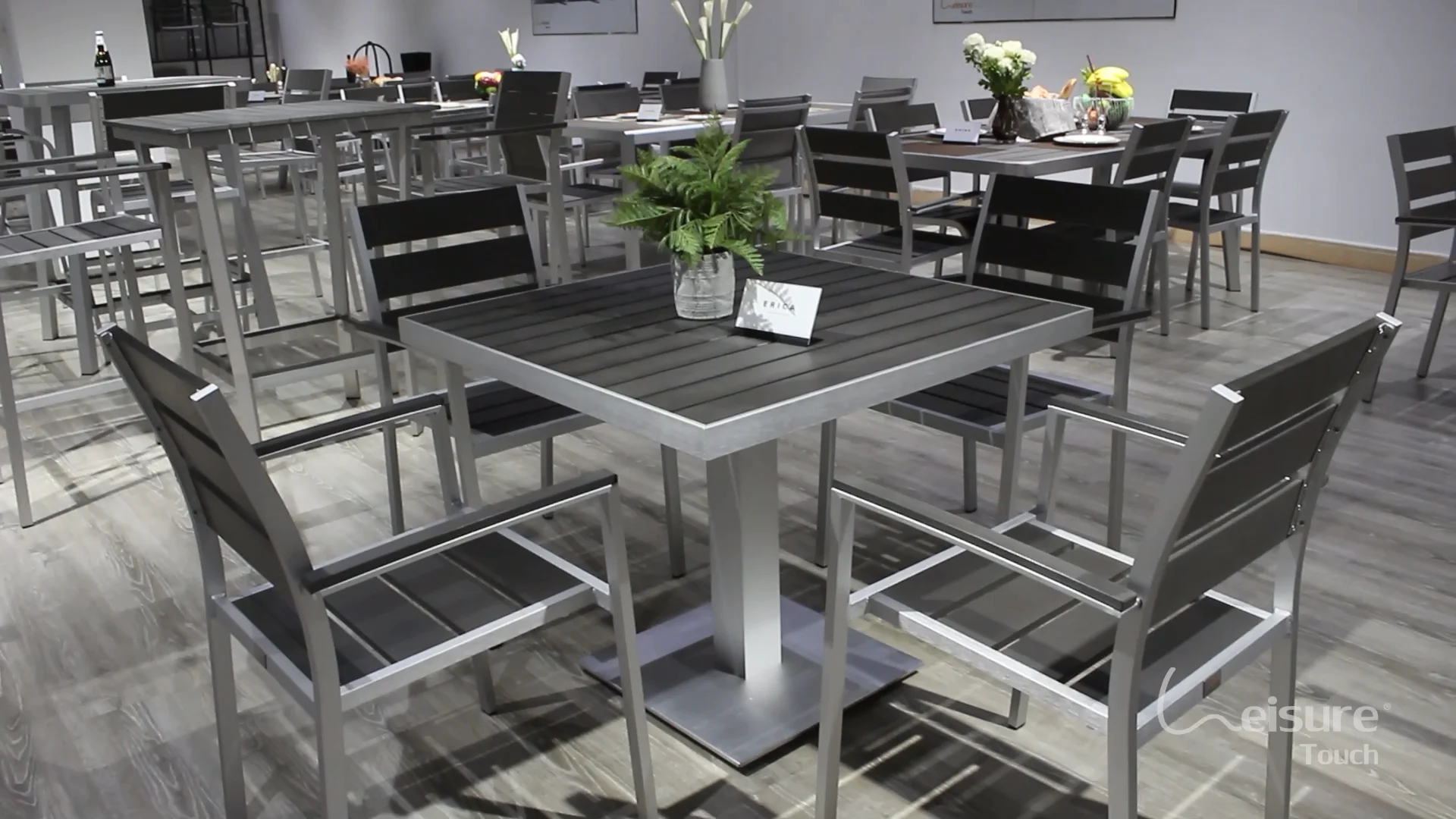 Leisure Anti Rust 4 Seater Aluminium Metal Dining Set Outdoor Garden