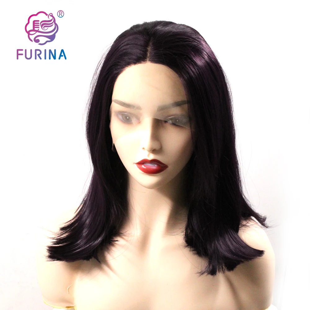 

Bob Synthetic Lace Wigs 14 Inches Natural 1b Color Heat Resistant Fiber Hair Short Bob Straight wig
