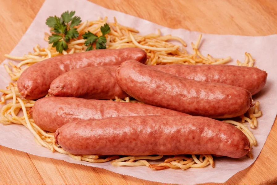 Mixing ground meat with seasoning sausage in a bowl