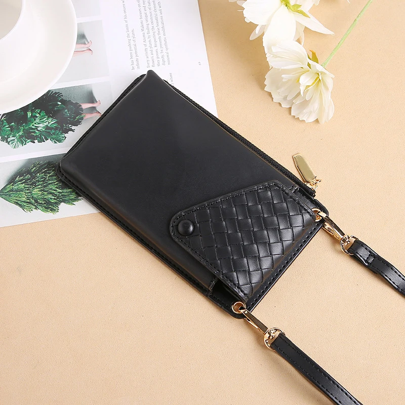 

Women Bags Shoulder Bag ID Card Holder Weave Cross Body Bag