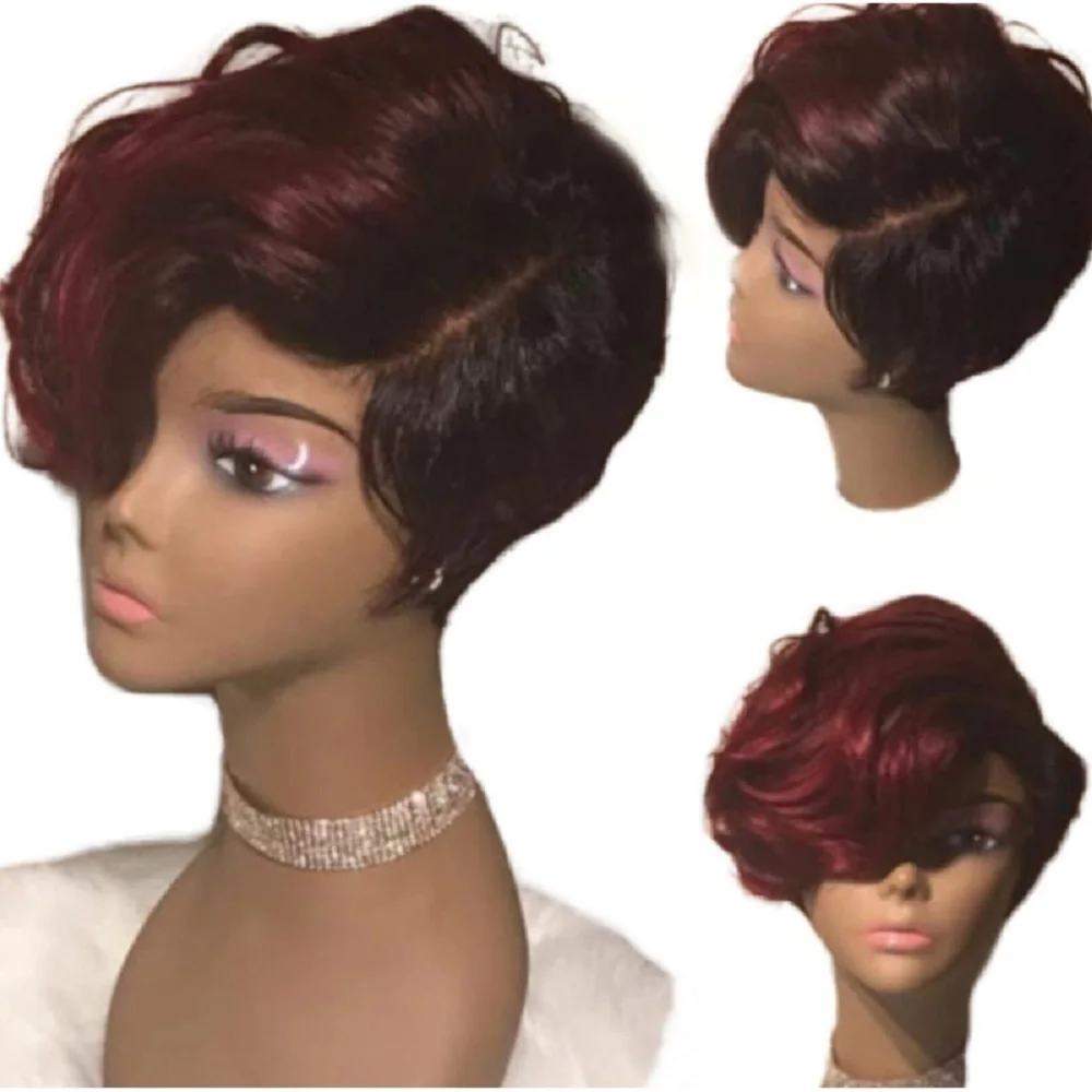 

High quality 100% unpressed virgin curly full lace short human hair wigs for women