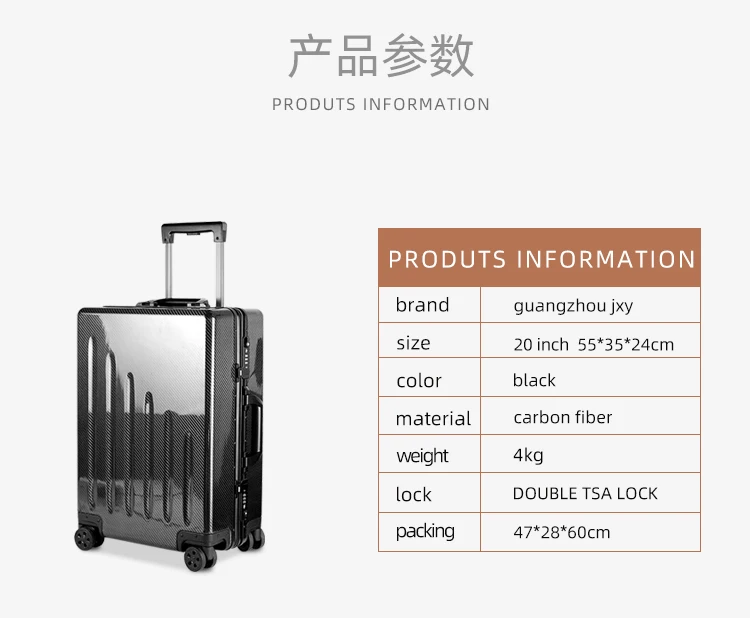 wholesale metal aluminum travel luggage trolley bag suitcase