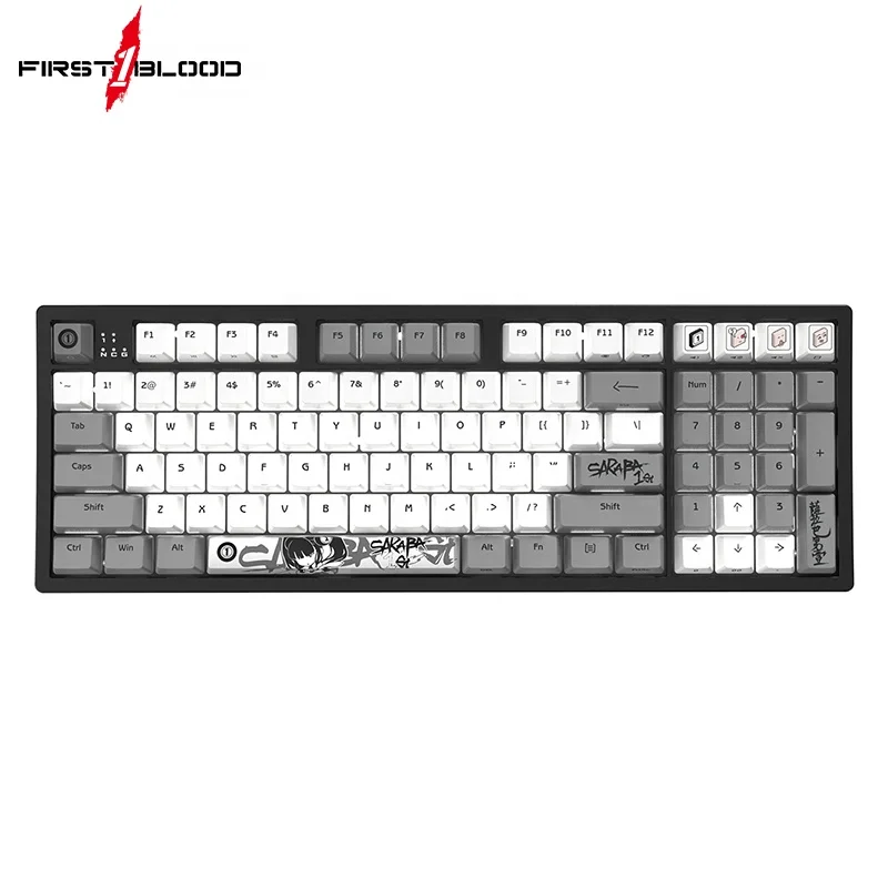 

Ajazz S1 Mechanical Gaming Keyboard Software-Controlled Light & Macro Customization PBT Keycaps white Backlit cherry Switch