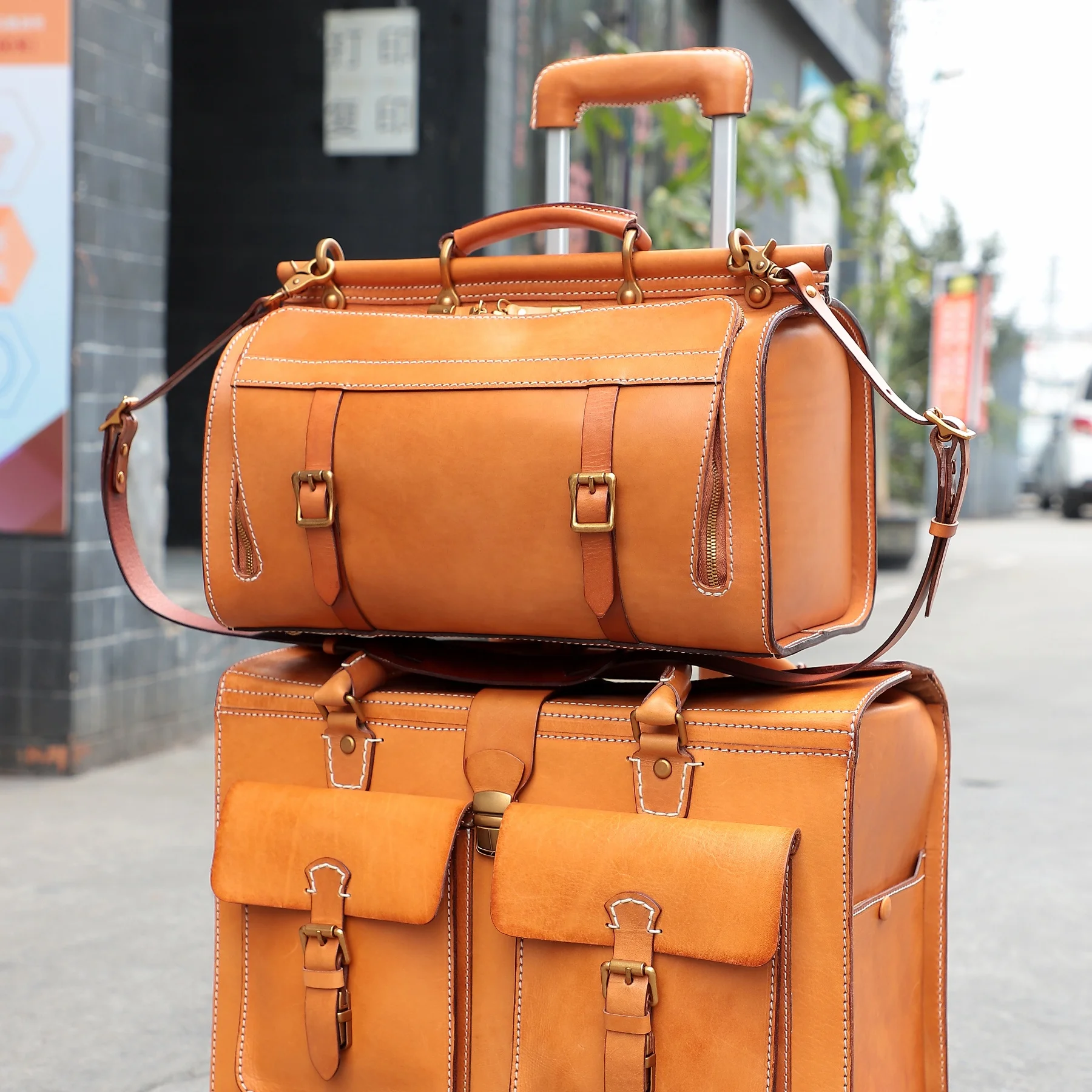 

Fashion Luggage Bag Travel Tote Handbags Outdoor Weekender Shoulder Luggage Waterproof Sports Genuine Leather Custom Duffel Bags, See below pictures showed