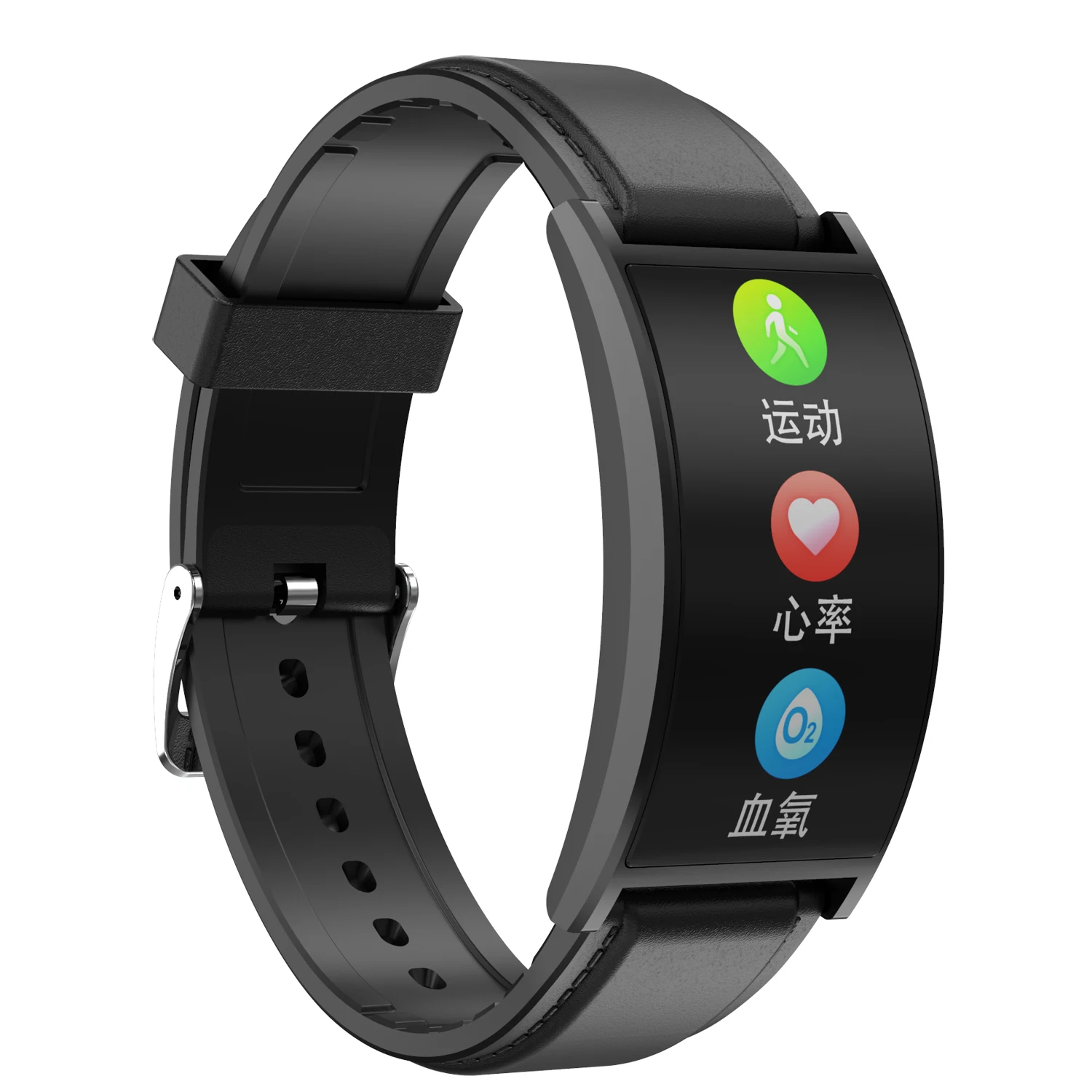 

Curved touch screen smart bracelet flexible screen AMOLED high-end watch mobile phone T20 OEM ODM