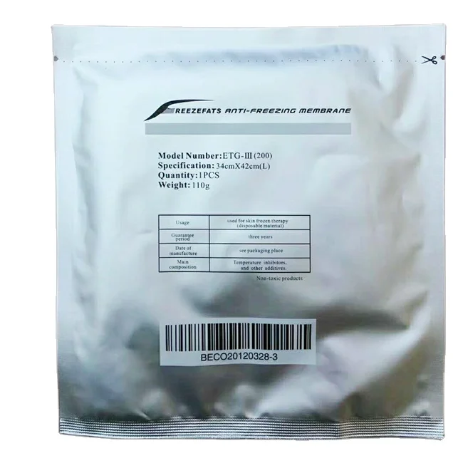 

Cryoskin machine using anti freeze membrane anti freeze film