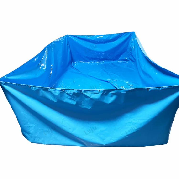 

Lvju 10000L Flexible Pvc Tarpaulin Fish Tank, Pvc Tarpaulin Fish Pond, Light blue/green/black/red/custom