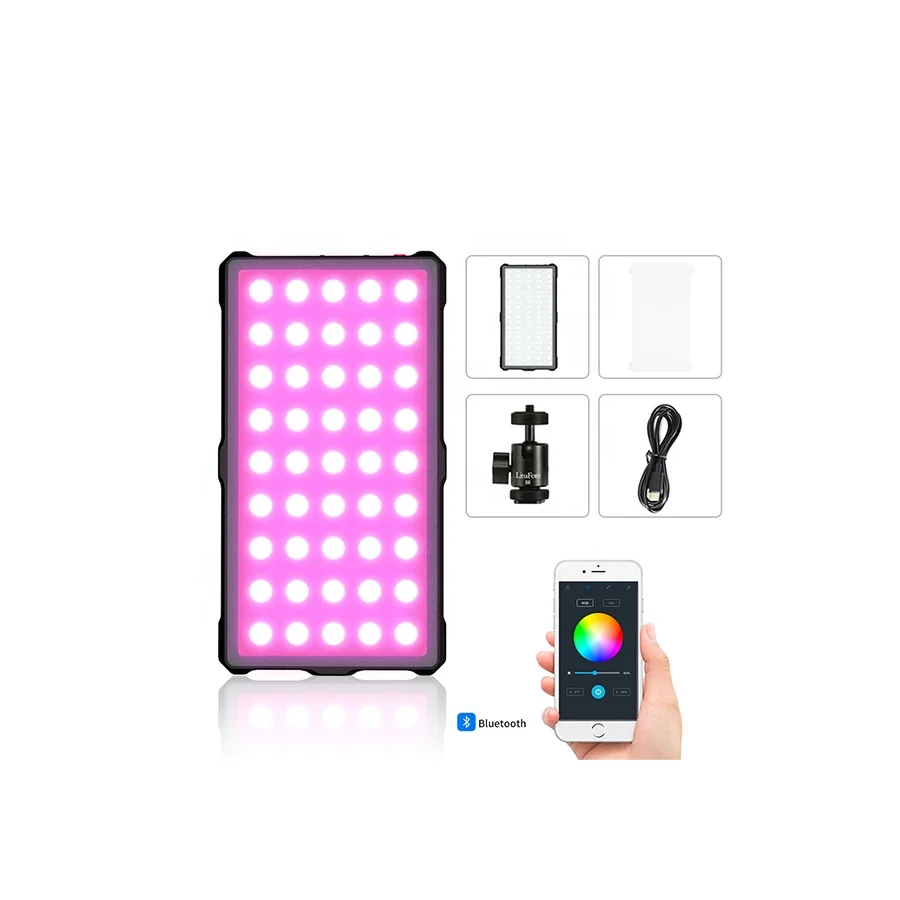 

China supplier wholesale professional led panel rgb video light audio and video lighting, Black