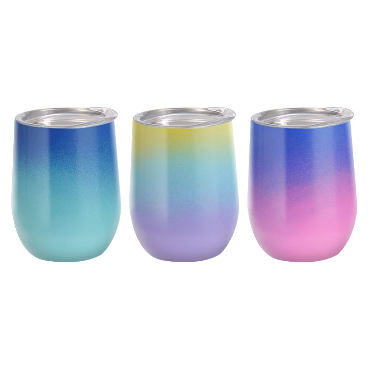 

Double Wall Insulated Travel Stainless Steel Thermo Vacuum Wine Tumbler With Lid