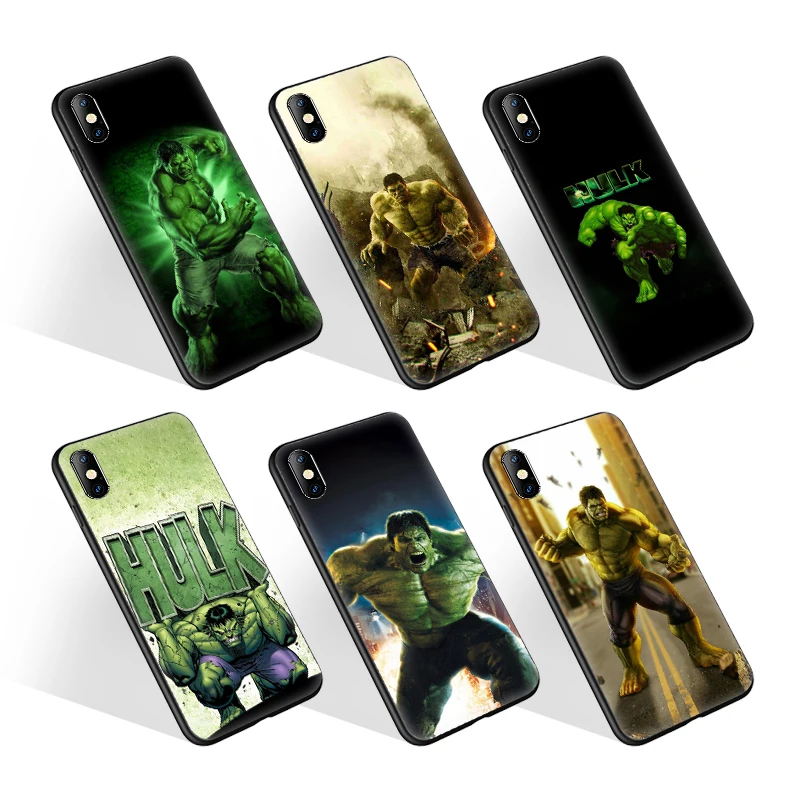 

Free UV Print Superhero Hulk Giants Robert Bruce Matte TPU Black Phone Case for iPhone 12 Case