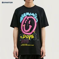 

EXP New Spring Summer Graffiti Graphic Loose Fit Premium Cotton Oversized Printed Men Tshirts