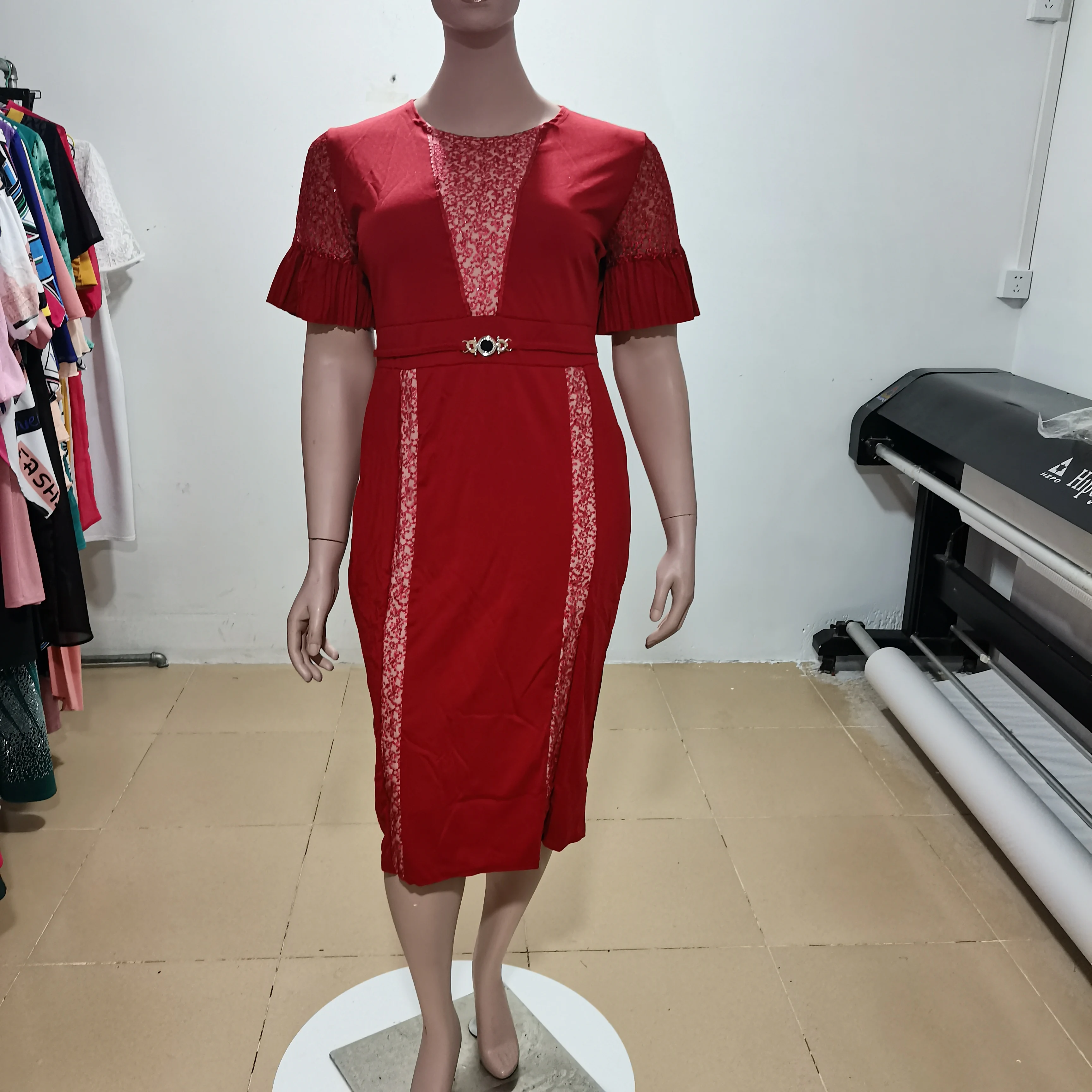 

2021 New Summer Sexy Fashion Style African Women Printing The Plus Size Dress L-3Xl, Customized color