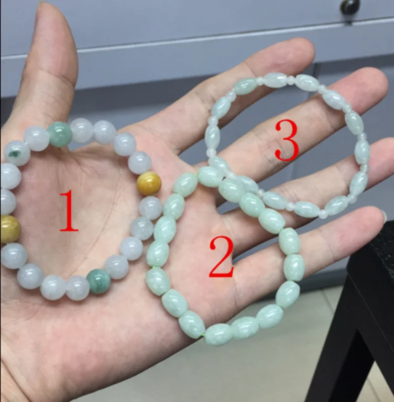 

Natural Jade Emerald Beads Bracelet Armband Adjustable Bangle Charm Jewelry Bracelet, Picture shows