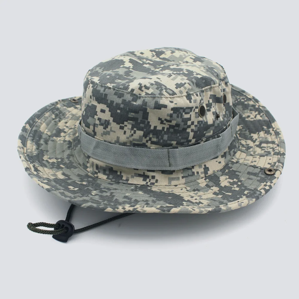 

Camouflage Tactical Cap Military Boonie Hat US Army Caps Camo Men Outdoor Sports Sun Bucket Cap Fishing Hiking Hunting Hats