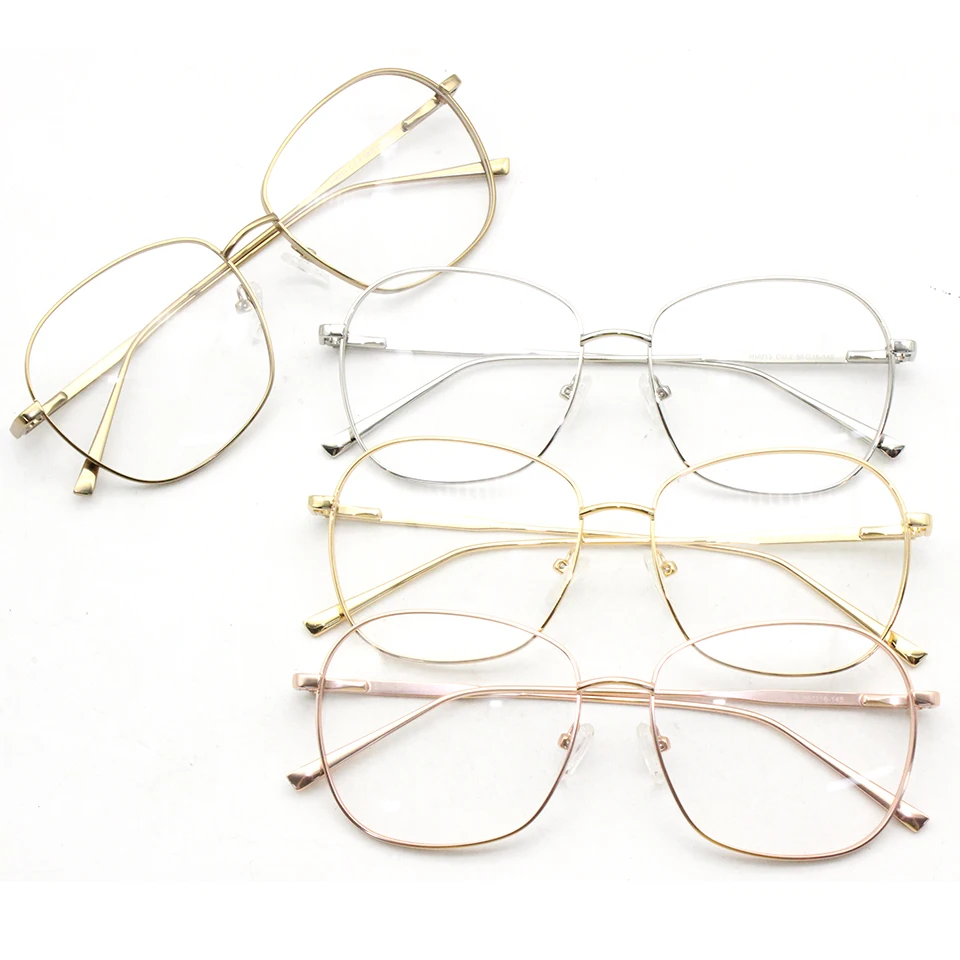 

Oversize oval unisex Metal optical frame high quality gold silver rose gold eyeglasses frame New Arrival