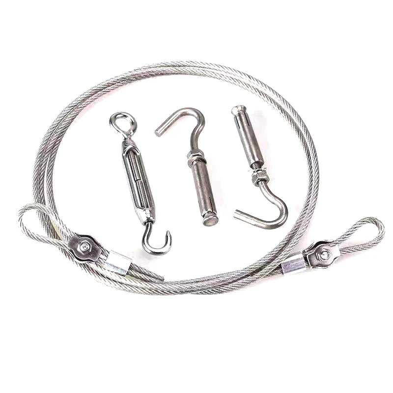 

20ft 2MM Wall Mounted Roller Washing Line Outdoor Removable Stainless Steel Rope Clothesline, Silver