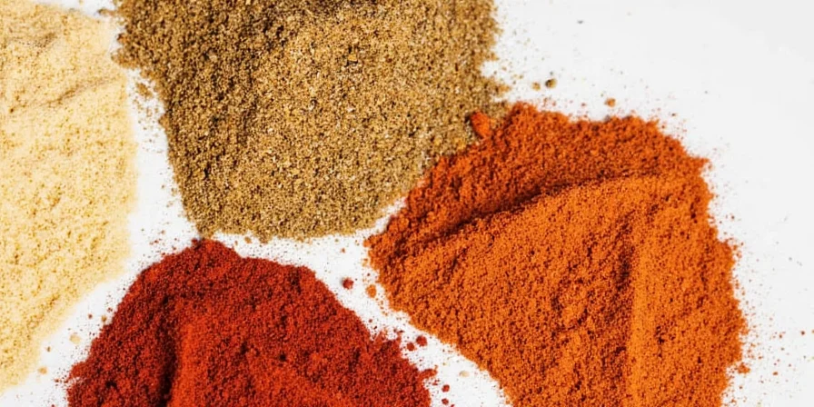 An image showing different regional spice blends from around the world