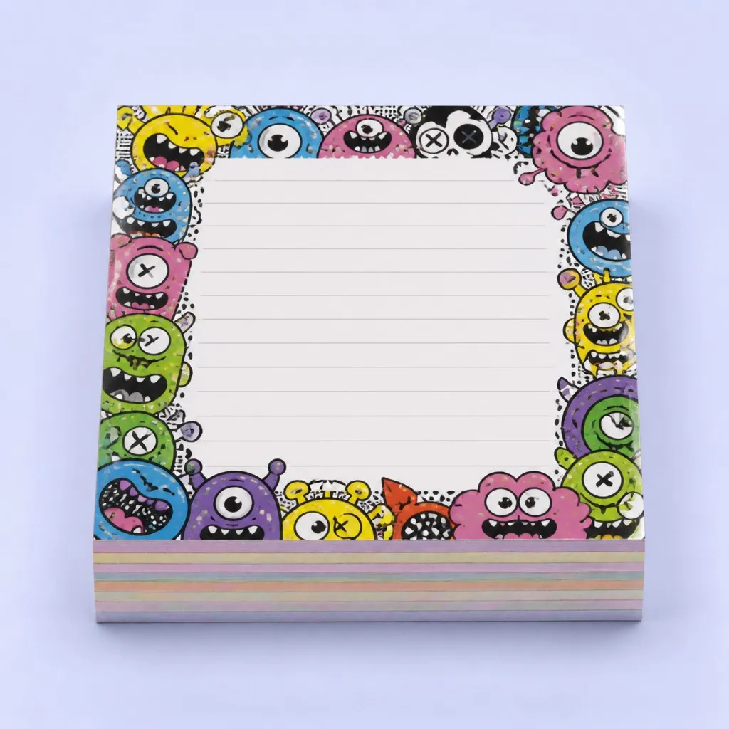 Multi-Color Monster Graffiti Frame Memo Pad