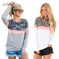 

Wholesale Autumn floral Leopard Long Sleeve casual women fall clothes shirts and blouse