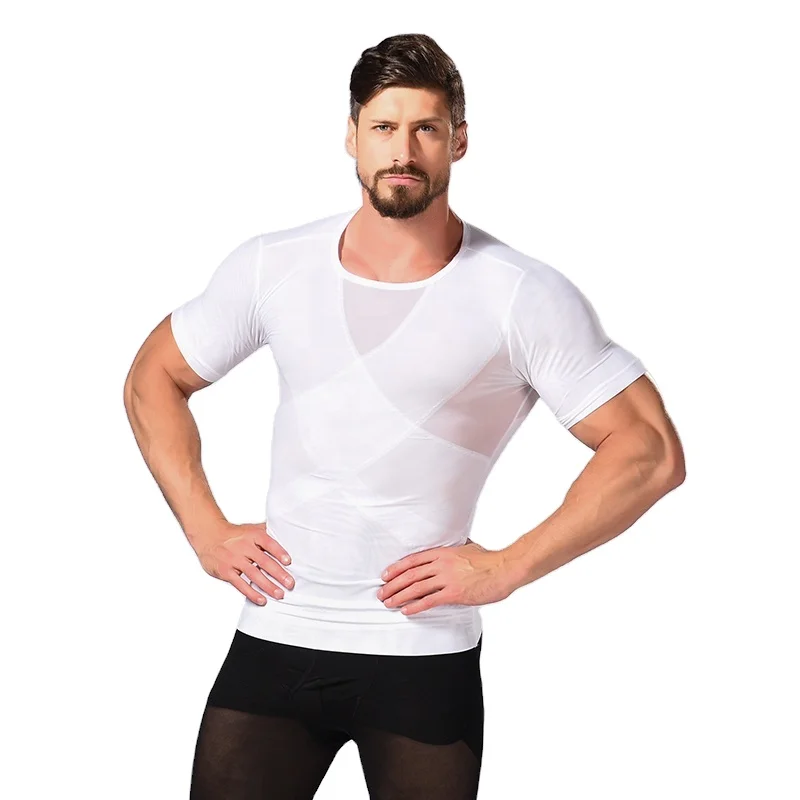 

Hot Sale Men Body Shaper Sports Belly Slimming Compression Corset T Shirt For Men Shapers, Picture shows