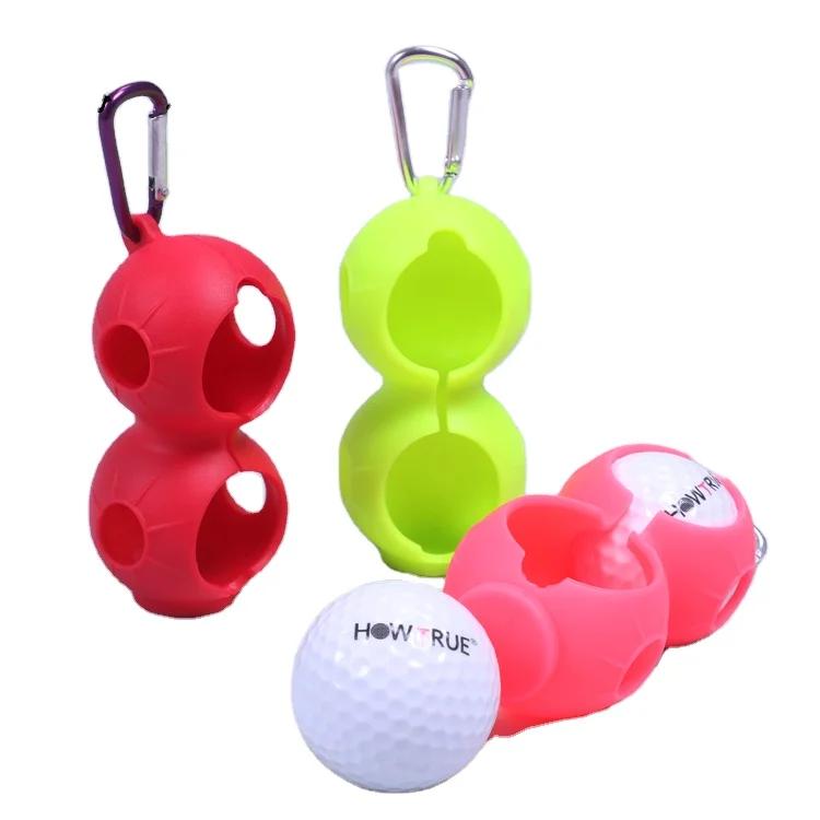 

High quality new silicone golf ball holder for 2 balls, Customized